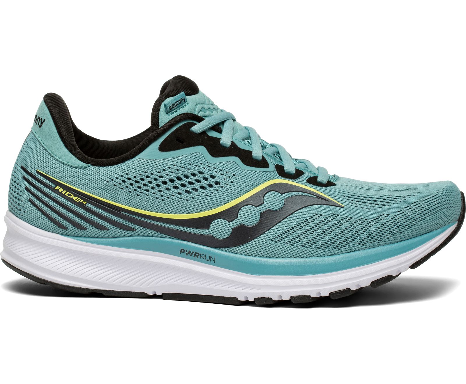 Saucony Ride 14 Men\'s Running Shoes Turquoise / Black | Canada 553UZGT